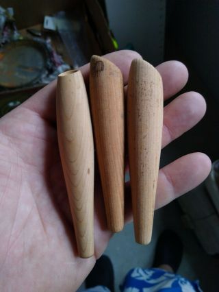 3 Nos - Vintage Florida Wood Lure - Porter Pop Wood Bodies Blanks Only Rare