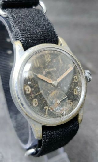 Grana Vintage Military Watch Dienstuhr Dh Wehrmacht Ww2 Rare Top Militaruhr 2wk