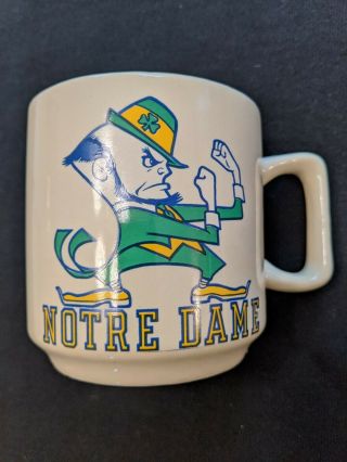 Vintage Notre Dame Mug Cup Coffee Rare Drink University College Irish Tripar