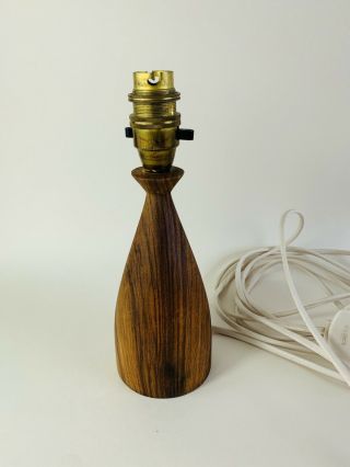 Solid Wood Vintage Mid Century Turned Lamp Base Oak