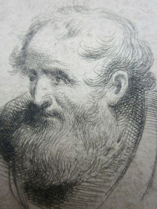 Antique 18th Century Etching - Old Master J S - No.  2 - (follower Of) Rembrandt