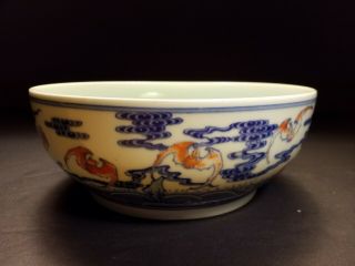 Rare Chinese Republic Period Doucai Porcelain Bowl