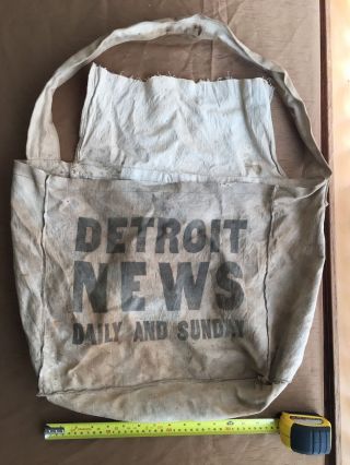 Detroit News - Paperboy Bag - Rare And Early 1900’s