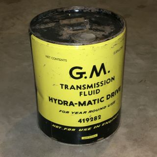 Oil Can 5 Gallon Vintage Gm Dealer Display Transmission Fluid Oil Rare