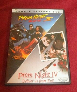 Prom Night 3: The Lass Kiss & Prom Night 4: Deliver Us From Evil Rare Oop Dvd