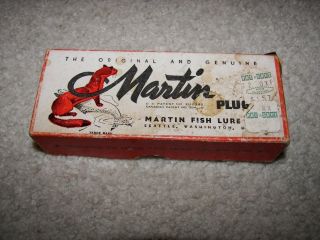Vintage Martin Plug Fish Lure Salmon Bait With Box