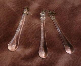 Vintage Antique Victorian Chandelier Prisms Joblot Glass Crystal Drops X 3