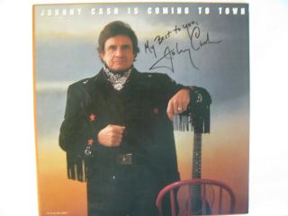 Johnny Cash - Rare Autographed 1987 Album - Hand Signed With " My Best To You "