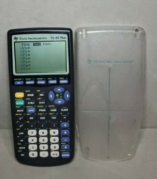 Rare Texas Instruments Ti - 83 Plus Graphing Calculator W/ Case Cover & Batteries