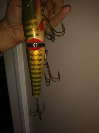 Vtg Wood Fishing Lure Lucky Strike Musky Canada 2