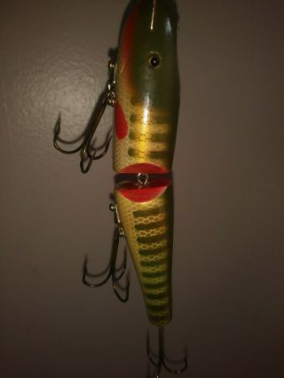 Vtg Wood Fishing Lure Lucky Strike Musky Canada 3