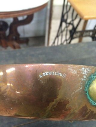 Rare E.  Dehillerin Copper Oval Omlette Pan & 2 Copper Pots Unmarked Same Era