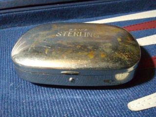 Vintage Antique Metal Hinged Soap Bar Holder Rare By S & M Sterling 1940 