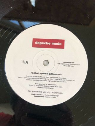 Depeche Mode - Rush (mixes) - Very Rare Uk 12 " Promo - Pl12 Bong 23r