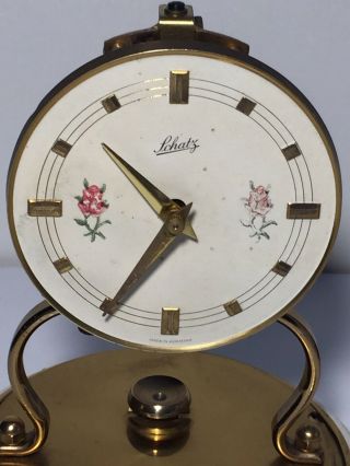 Vintage 1960’s “schatz” 2 Jewels,  German,  400 Day Anniversary Clock