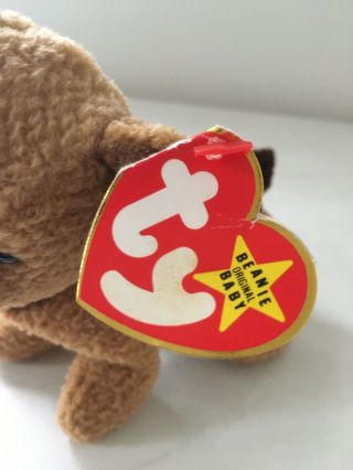 TY Beanie Baby - TUFFY the Terrier Dog - NO TM,  Waterlooville Font,  Rare 2