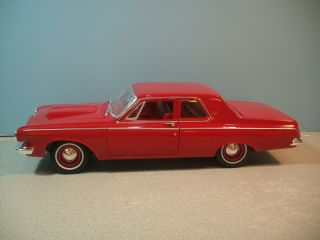 Rare 1:18 Scale Red 1963 Dodge 330 2 Door Sedan Diecast Car By Maisto