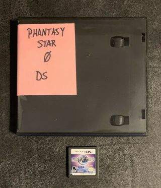 Rare Phantasy Star 0 Zero O Nintendo Ds 2009 Authentic Game Dsi 2ds 3ds