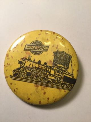 Vintage Chicago Northwestern Railroad Pin Button Historical Collectible Rare