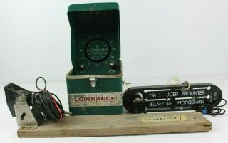Vintage Lowrance Fish Lo - K - Tor,  Model Lfp - 300d Fish Finder Transducer Green Box