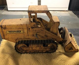 Rare Vintage Early 1950 ' s Nylint HOUGH Pressed Steel Payloader Bulldozer 2