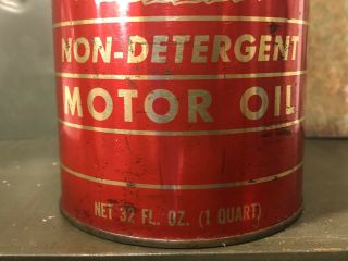 Vtg Andersons Motor Oil 1 Quart Oil Can Tin Full Maumee Ohio Farmer Graphic Rare 3