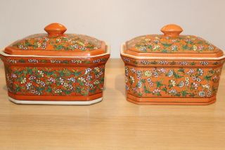 Antique Chinese Straits Perenakan Porcelain Ware Dish Terrine