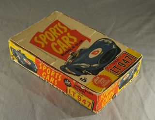 Rare 1961 Topps Sports Cars Wax Pack Empty Display Box