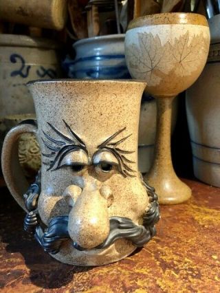 Wizard Of Clay Coffee/beer Mug Hand Made Pottery Nyc Rare