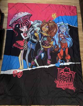 Monster High Comforter Blanket Teen Bedding Twin 85 X 63 Dolls Rare