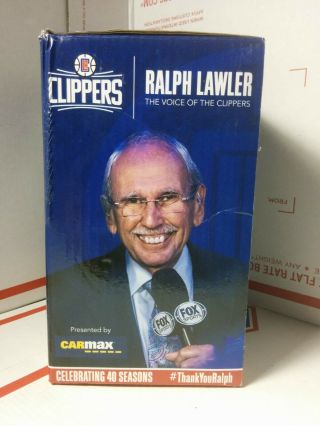 Ralph Lawler Voice Of The La Clippers Voice Chip 2019 Bobblehead Rare