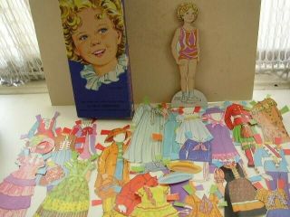 Vintage,  Rare,  1976 Shirley Temple 10 " Paper Doll With 23 - Pc Wardrobe