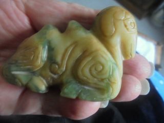 ANTIQUE 18th/19th CENTURY CHINESE NEPHRITE JADE CAMEL,  QING DYNASTY 3