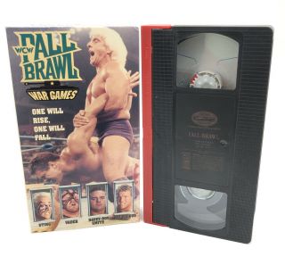 Rare Wrestling Vhs Wcw Fall Brawl War Games 1993 Sting Vader Sid Davey Boy Smith