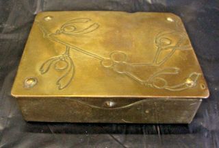 Early 20th Century German Made Brass Stamp Box Marked Ges Gesch