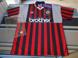 Rare Manchester City Brother Umbro Away Shirt 90 1994 - 95 - 96 Rosler Xl Bnib Vtg