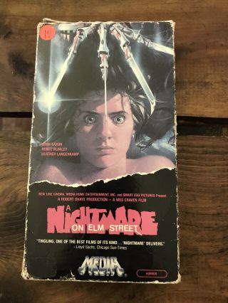 A Nightmare On Elm Street (vhs,  1987) Rare Media Video Edition Horror Oop