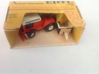 Vintage Ertl Allis Chalmers Lawn & Garden Tractor Set Rare Orange Box Farm Toys