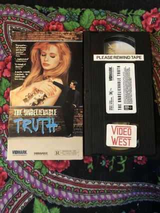 The Unbelievable Truth Vhs Rare Oop Htf Adrienne Shelly Robert Burke Screened