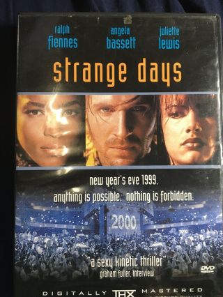 Strange Days Dvd Rare Out Of Print W/insert Ralph Fiennes / Angela Bassett Oop