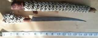 Old Antique Sword Flysaa Sword Knife W/ Cowire Shells