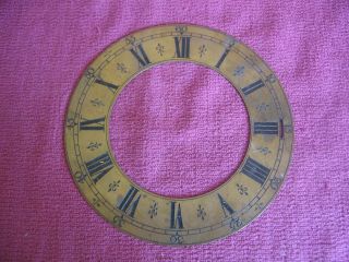 Antique Brass 7 " Polo Clock Face With Roman Numerals & Minutes - Silent Chime