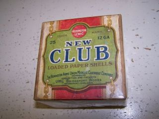 Remington Umc Club 2 - Part Empty Shot Shell Box Vintage Shotshell Antique