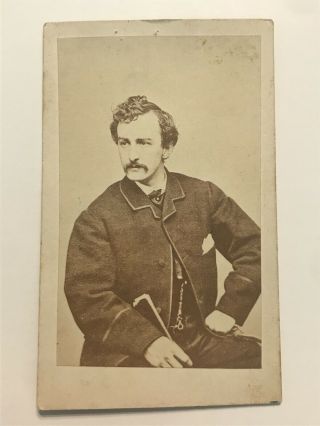 Rare Antique John Wilkes Booth Civil War Era Or Later Cdv Photo