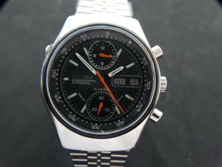 Vtge Rare Early Citizen Spider 8110 Chronograph.  All.  Serviced.  70s