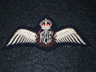 Ww2 Royal Canadian Air Force Rcaf Pilots Badge " Wings " Cloth Insignia Patch Rare