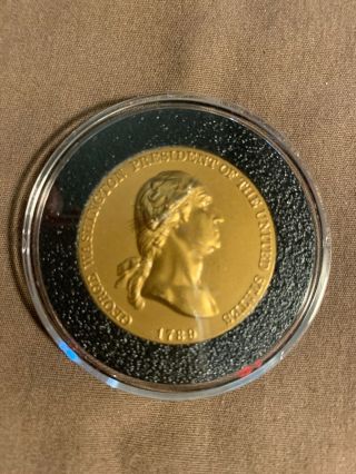Old Rare Vintage Token Coin George Washington 1789 Time Increases His Fame