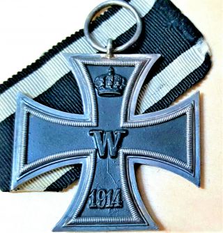 Rare Ww1 Germany Iron Cross 2nd Class Medal First World War Neun Rosner Saxony