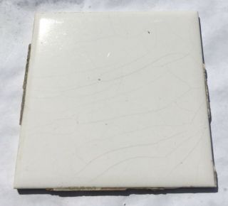 White 4x4 Vintage Ceramic Tile Hr Johnson England - 1sq Ft - Salvaged