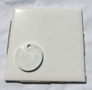White 4x4 Vintage Ceramic Tile HR Johnson England - 1Sq Ft - Salvaged 2